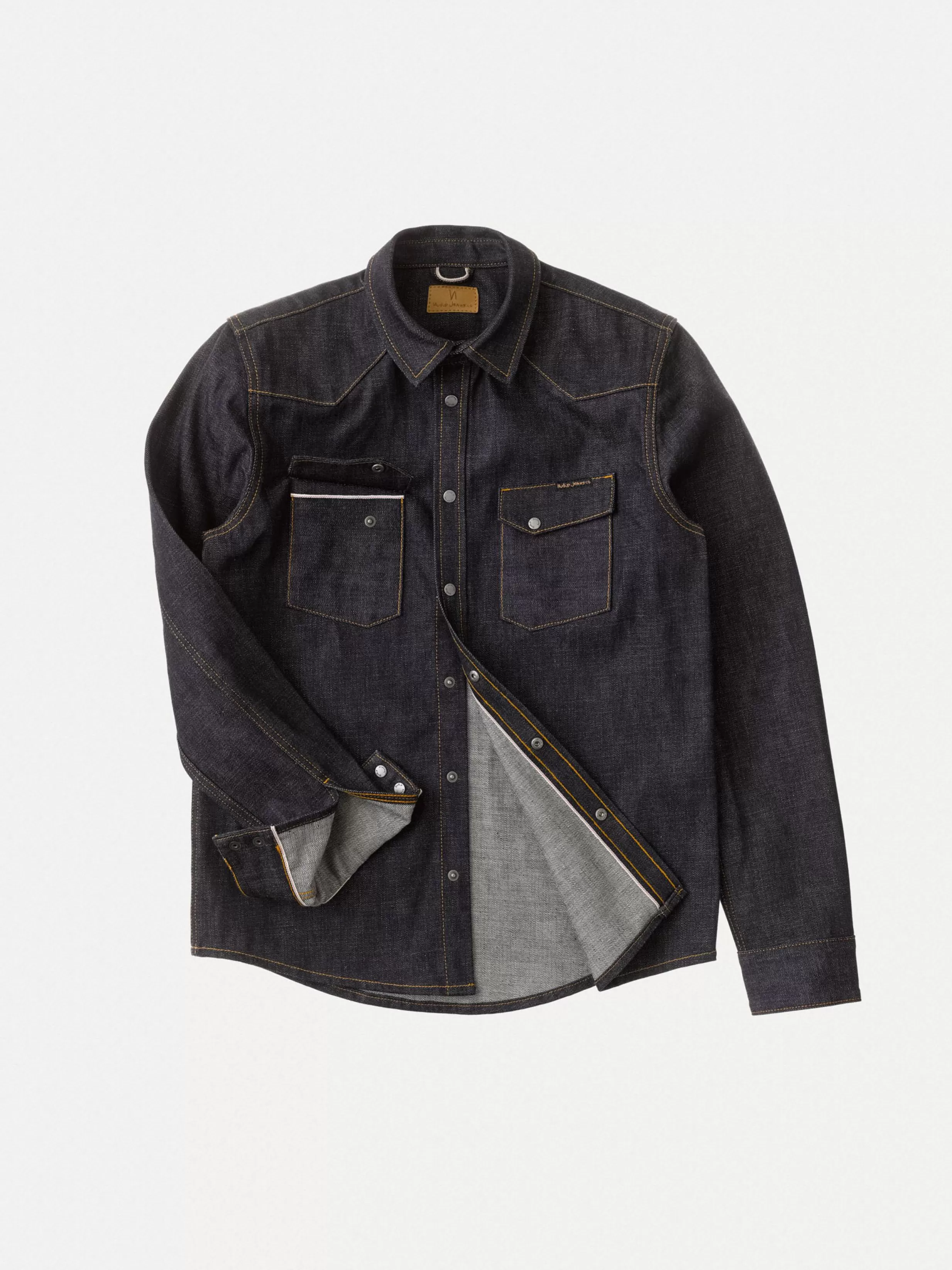 Nudie Jeans Shirts | Selvage | Jonas Dry Black Selvage