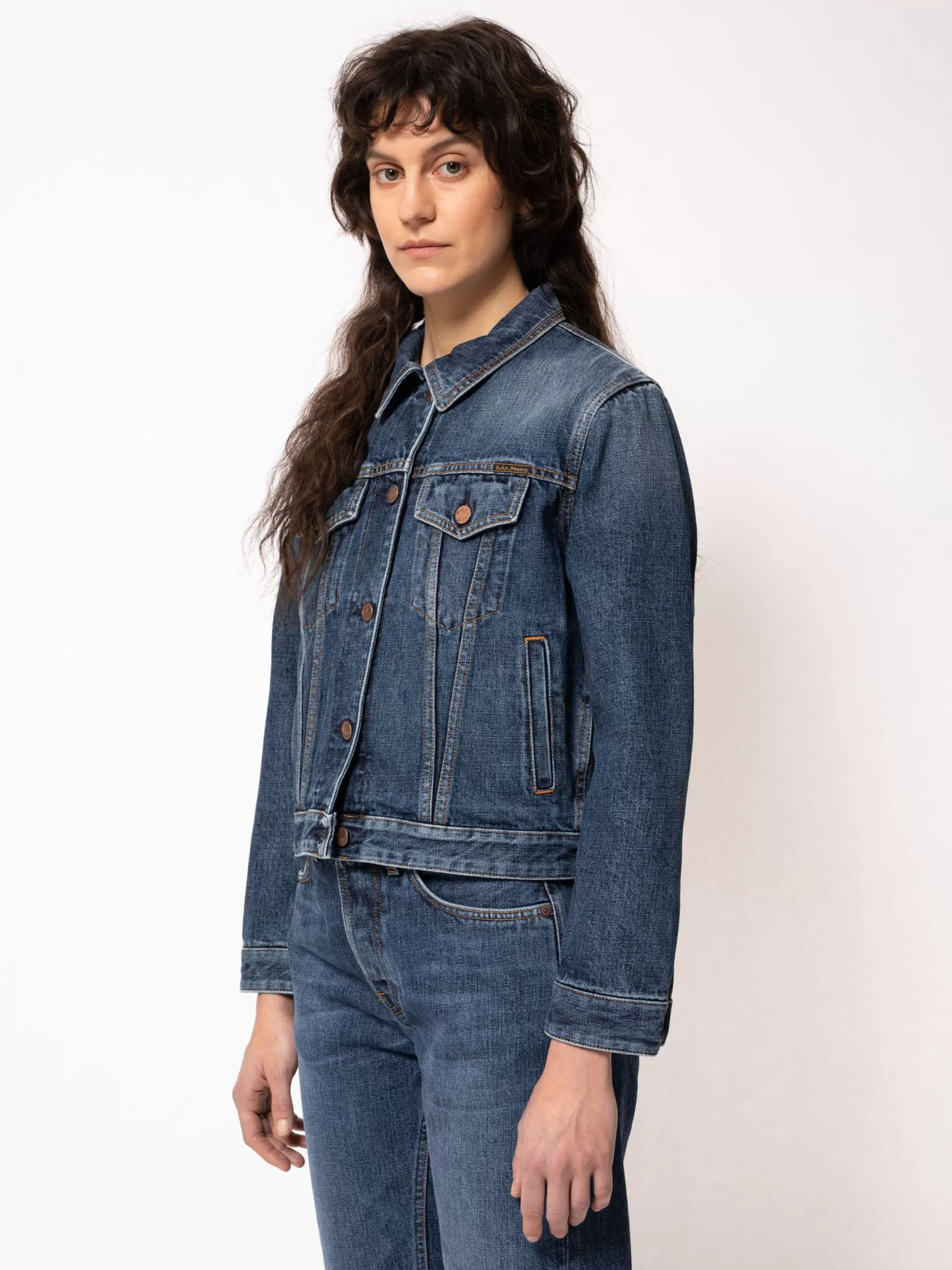 Women Nudie Jeans Denim jackets | Selvage | Joni Solid Offwhite