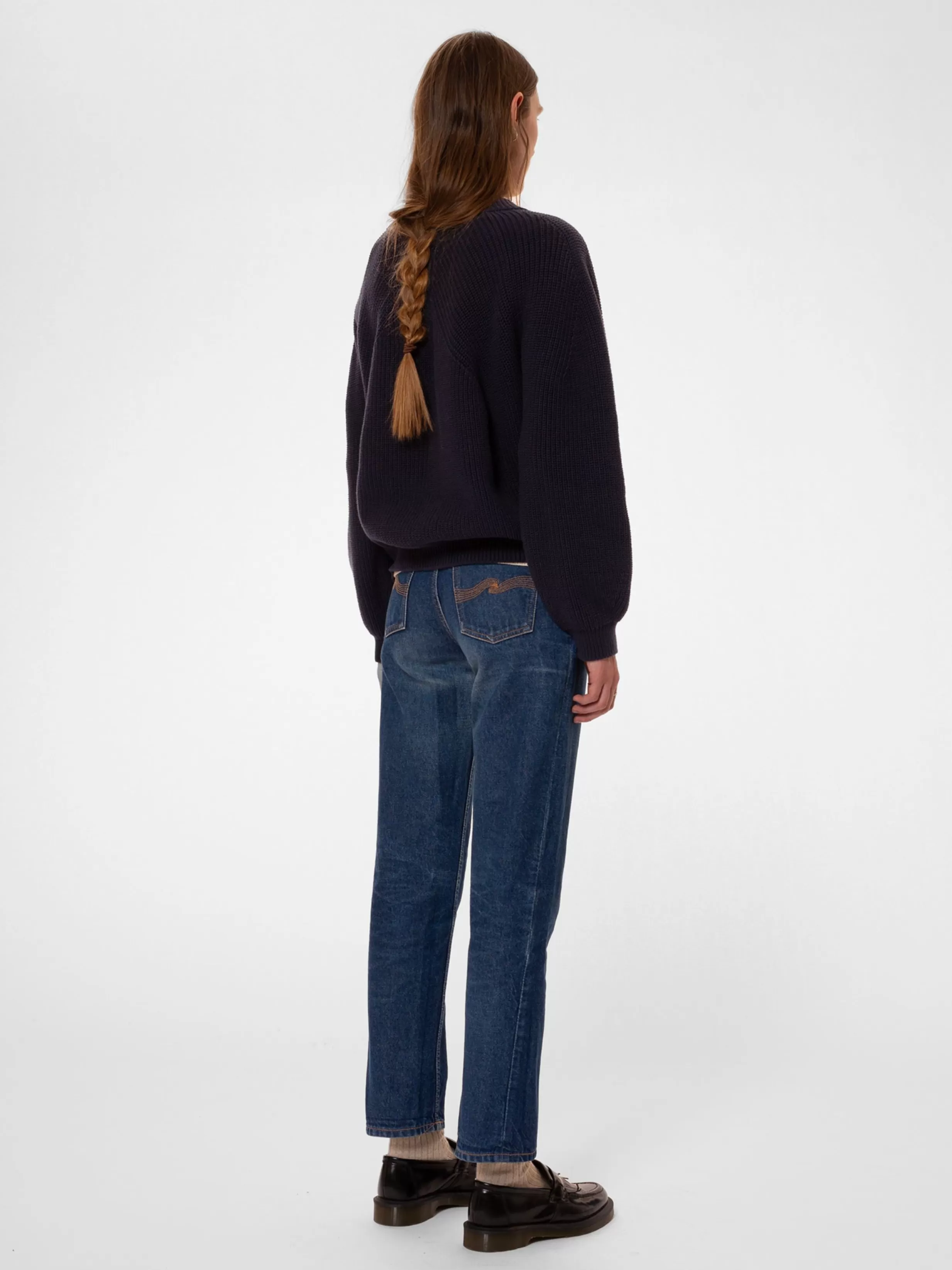 Women Nudie Jeans Knits | Lofty Lo Snake Eyes Selvage