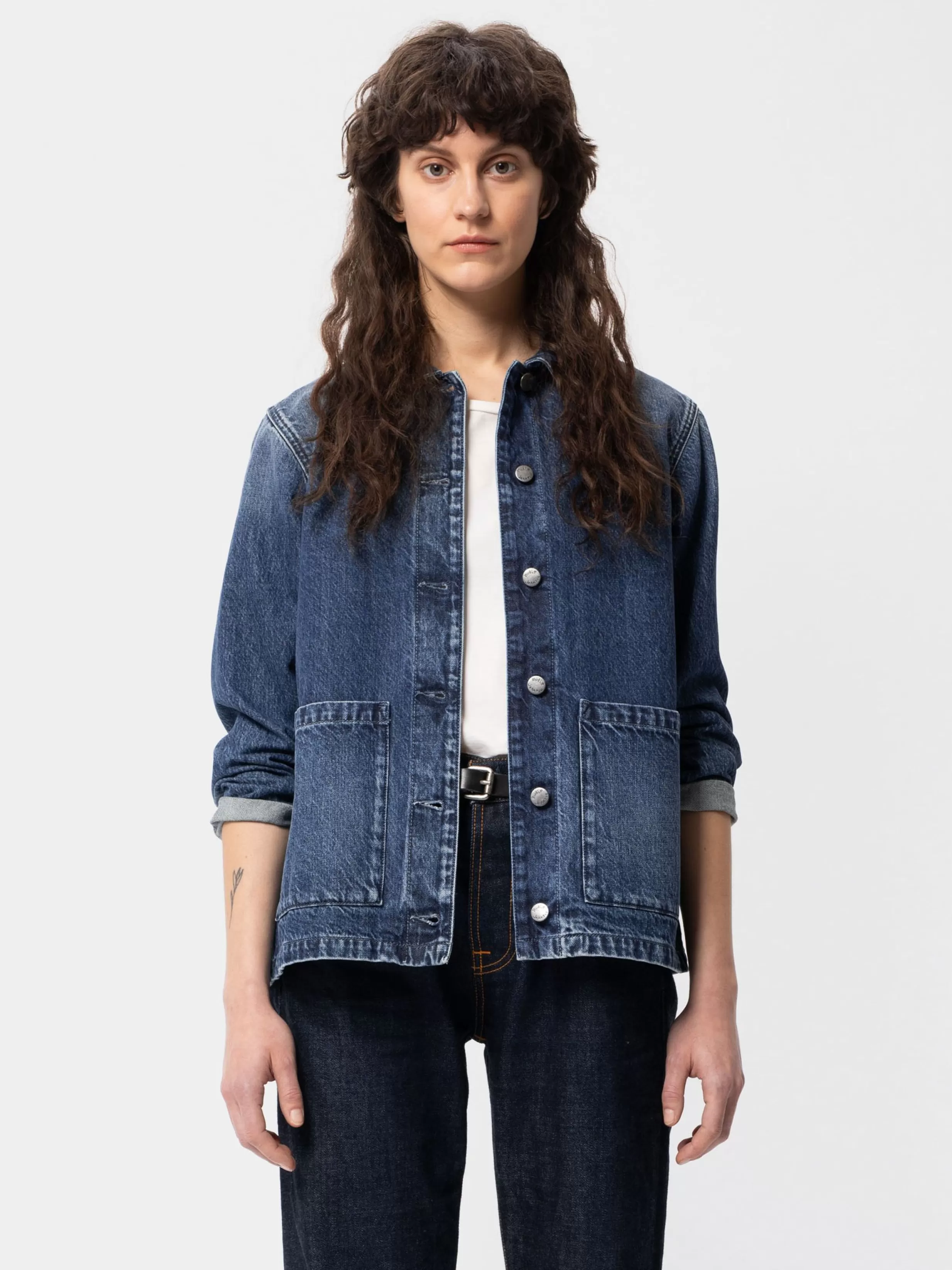 Women Nudie Jeans Denim jackets | Jackets | Lofty Lo Snake Eyes Selvage