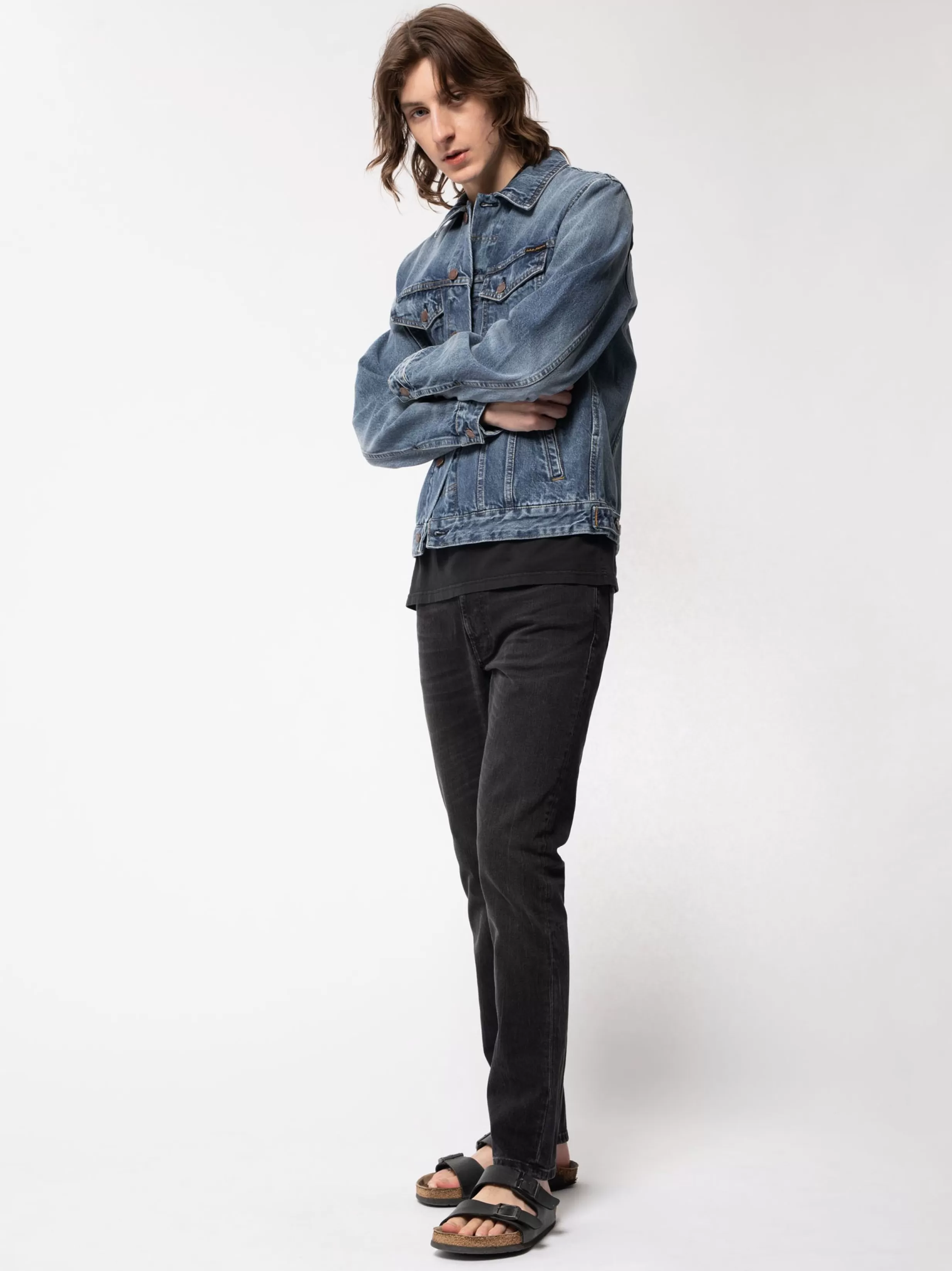 Nudie Jeans Denim jackets | Steady Eddie II Black Change