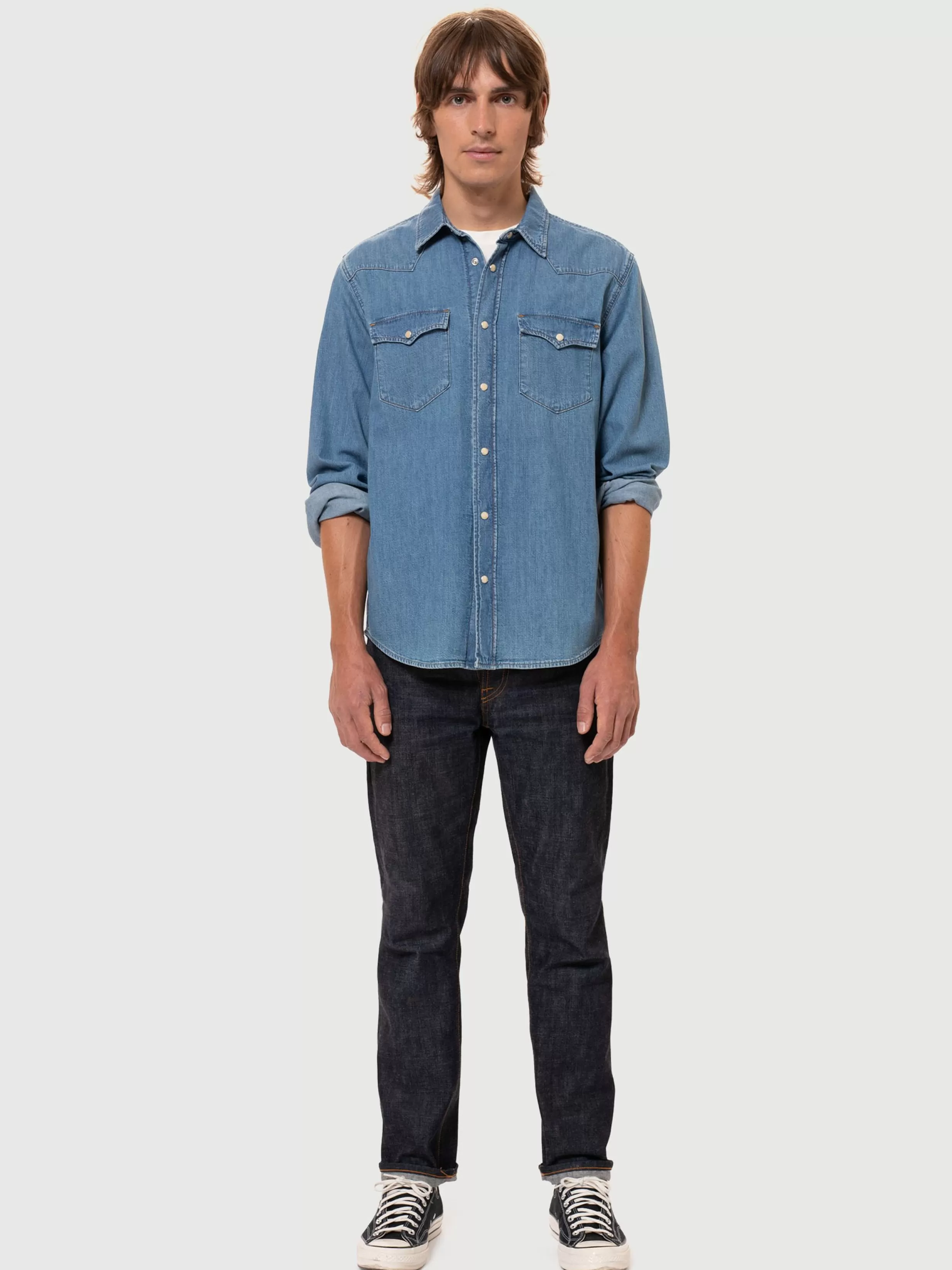 Nudie Jeans Shirts | Steady Eddie II Dry Selvage